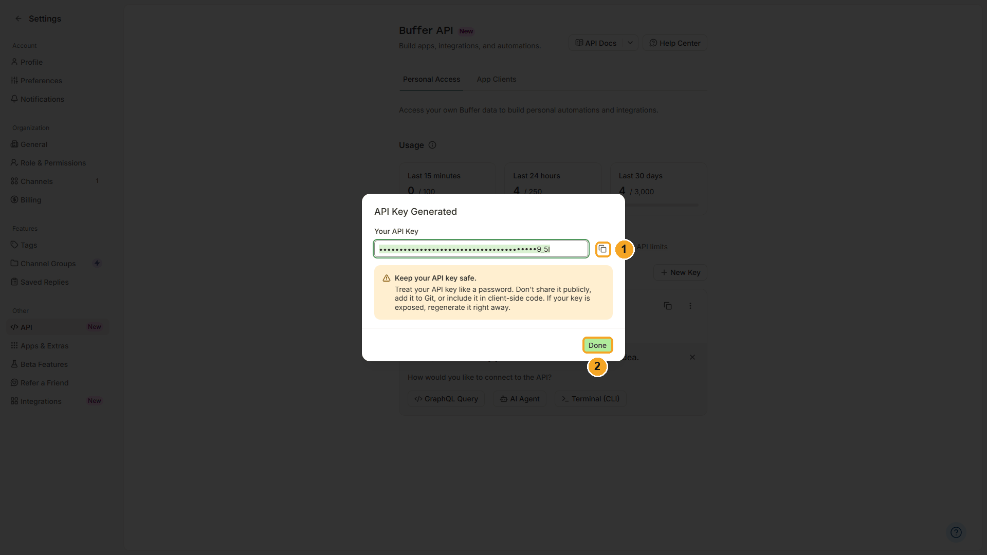 Key generated