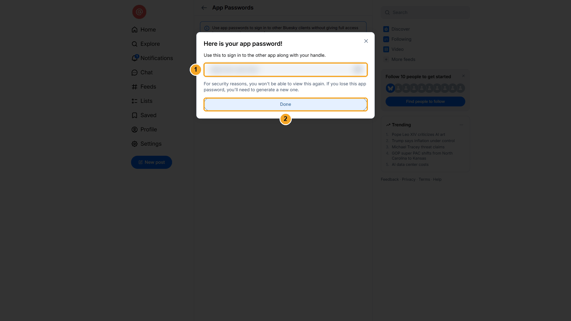 App password created