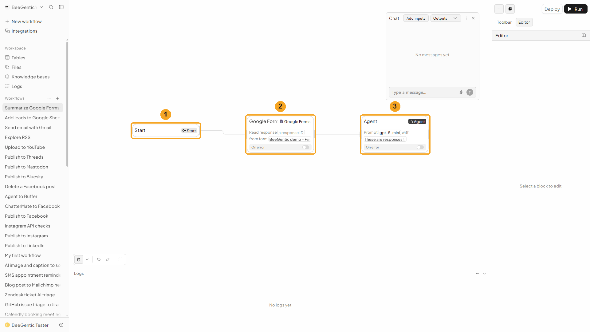 Finished workflow