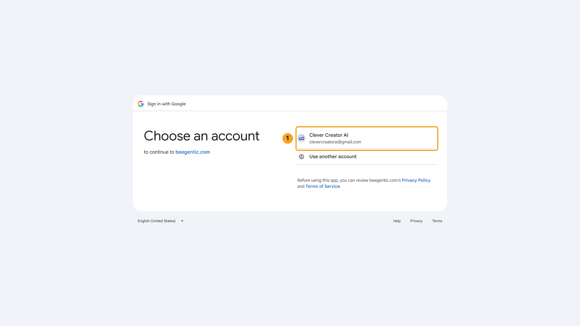 Choose an account