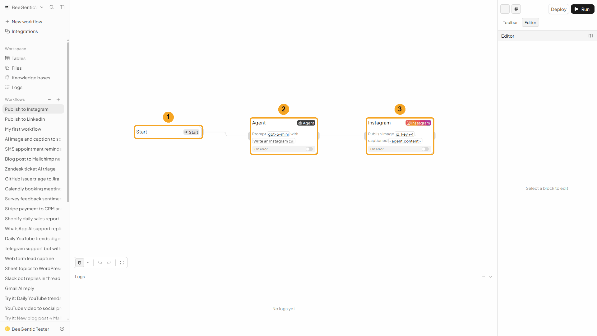 Finished workflow