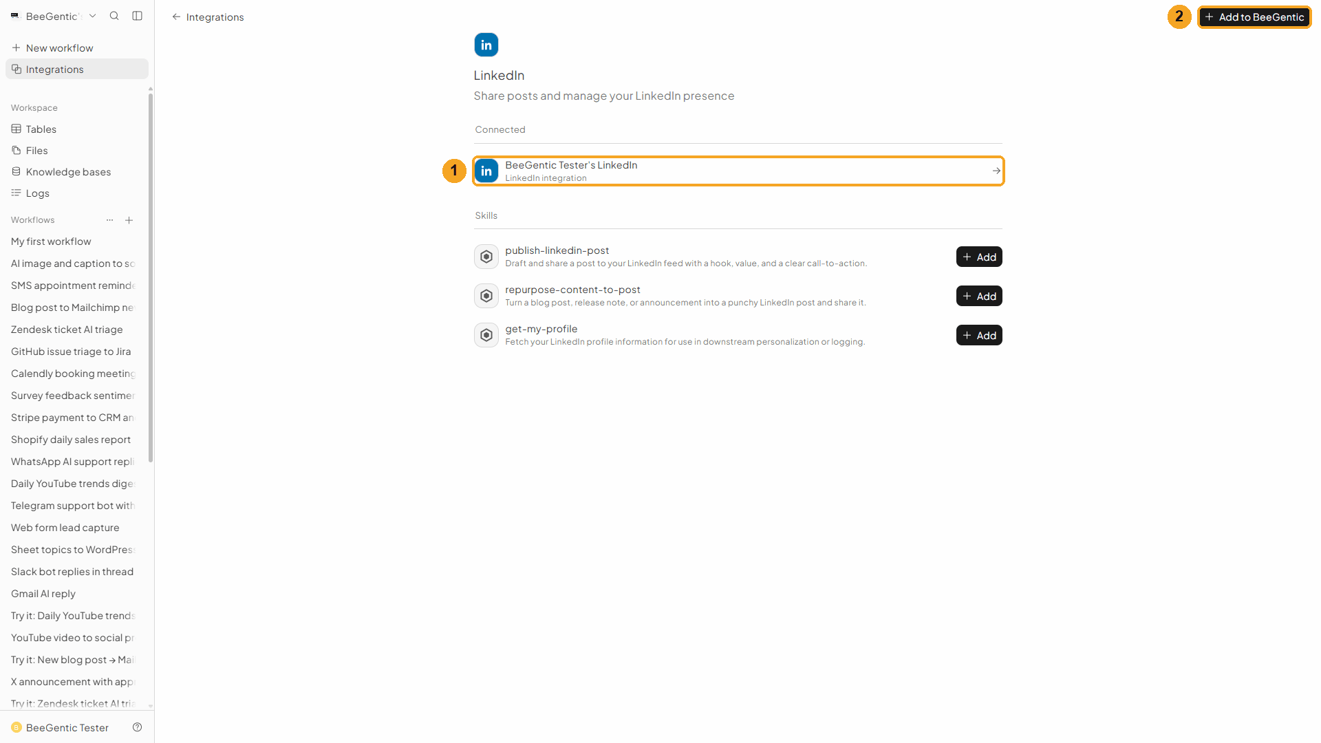LinkedIn connected