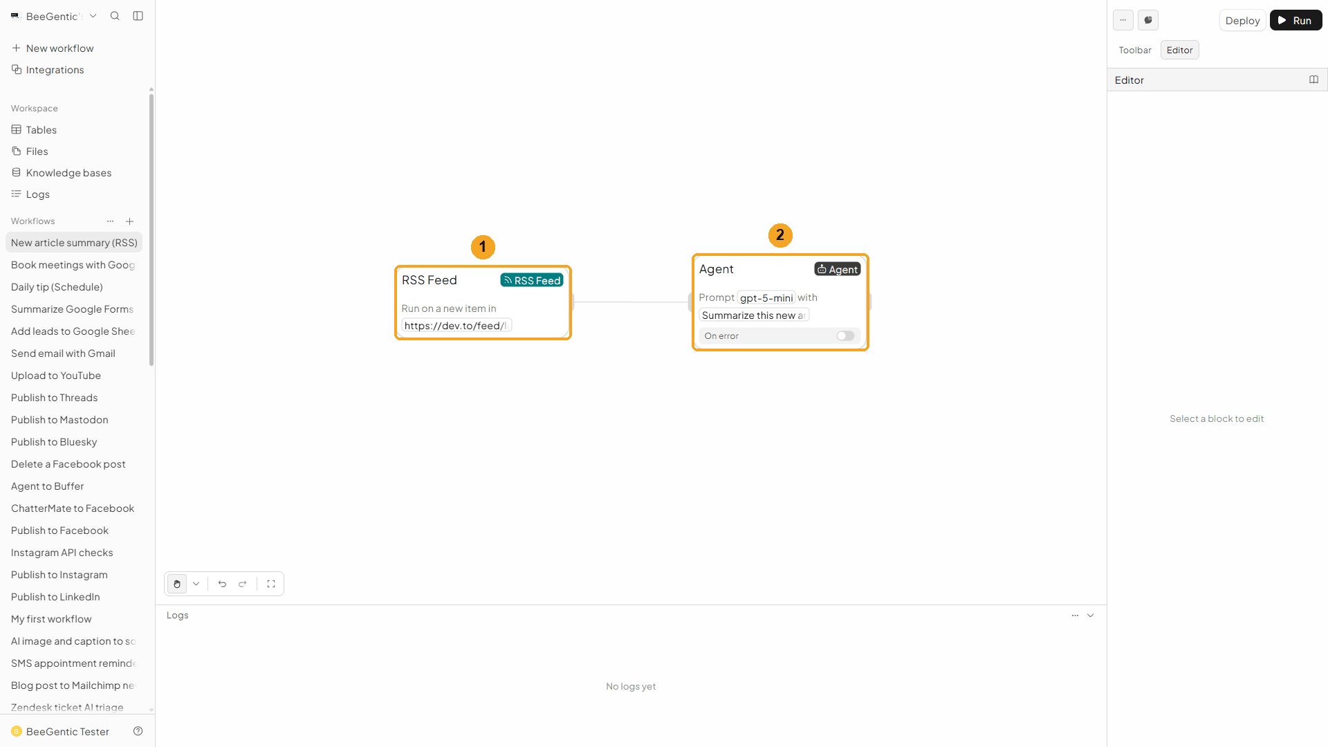 Finished workflow