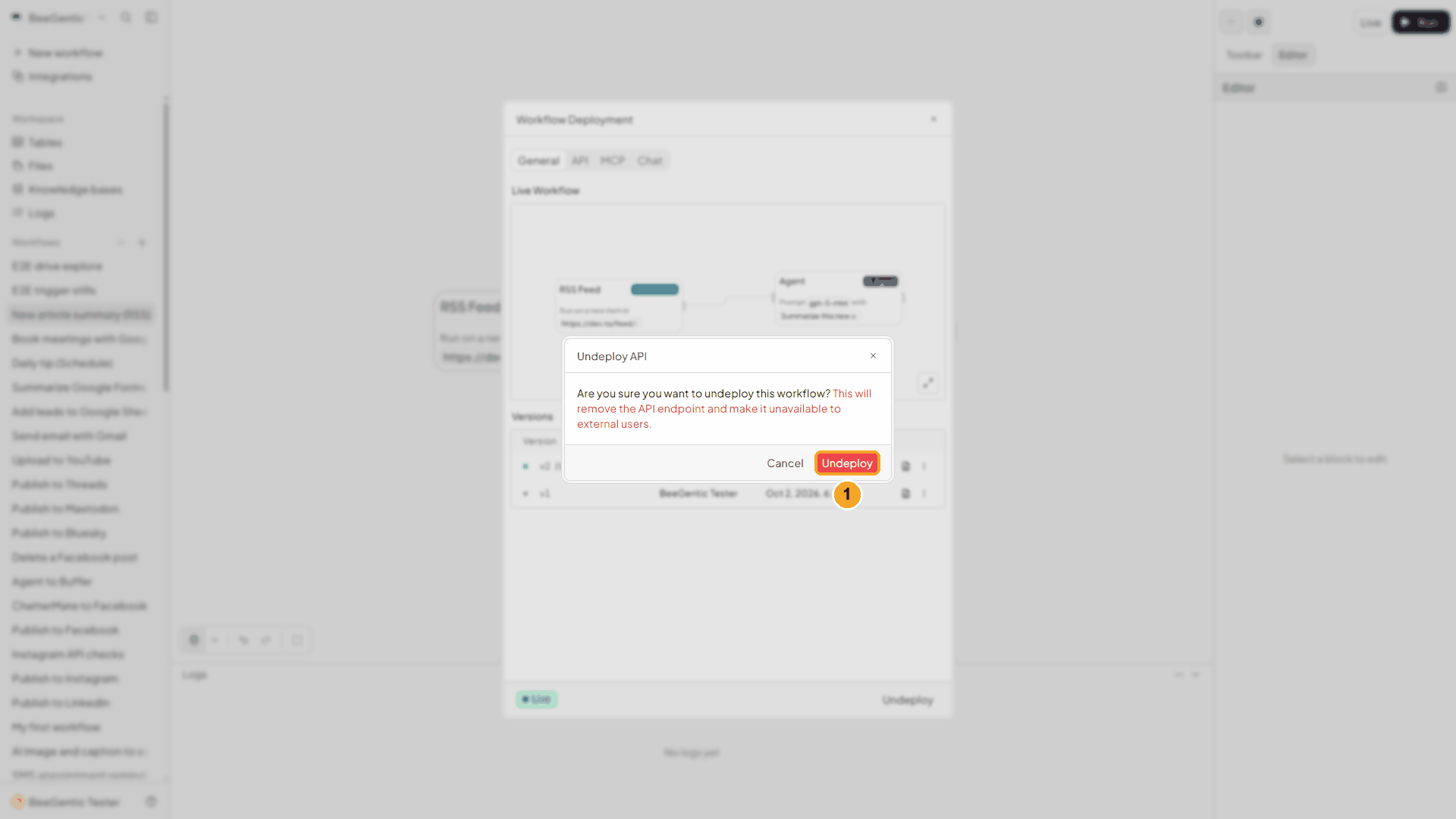 Undeploy