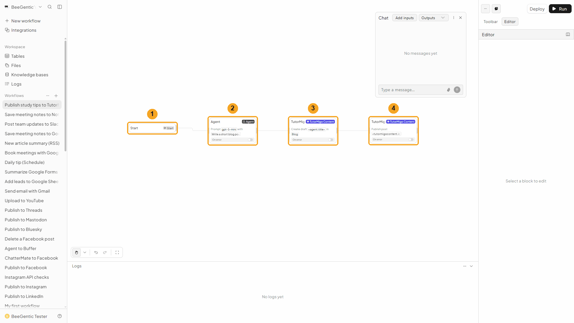 Finished workflow